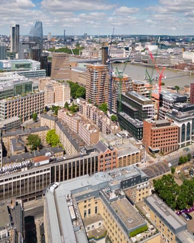 aerial photo of Bankside